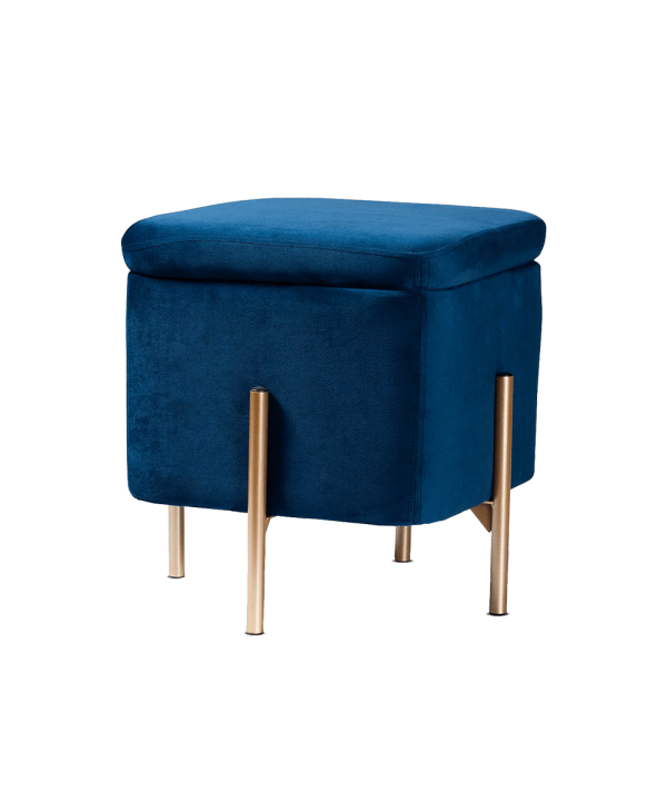 Velvet Seat Pouffe Stool